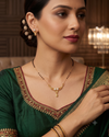Gold-Plated Double-Layer Floral Mangalsutra (18K Gold Plated)