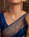 Gold-Plated CZ Crescent Mangalsutra (18K Gold Plated)