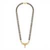 Gold Plated Double String Black Seed Bead Mangalsutra for Women | Traditional Ethnic Heart Pendant Necklace with American Diamond Accents | Daily Wear Tanmaniya for Marriage