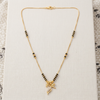 Gold Plated Mangalsutra for Women | Stylish CZ Diamond Studded Tanmaniya Necklace | Modern Daily Wear Black Bead Chain