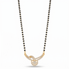 Gold-Plated Diamond-Studded Mangalsutra with Traditional Black Bead Chain for Women