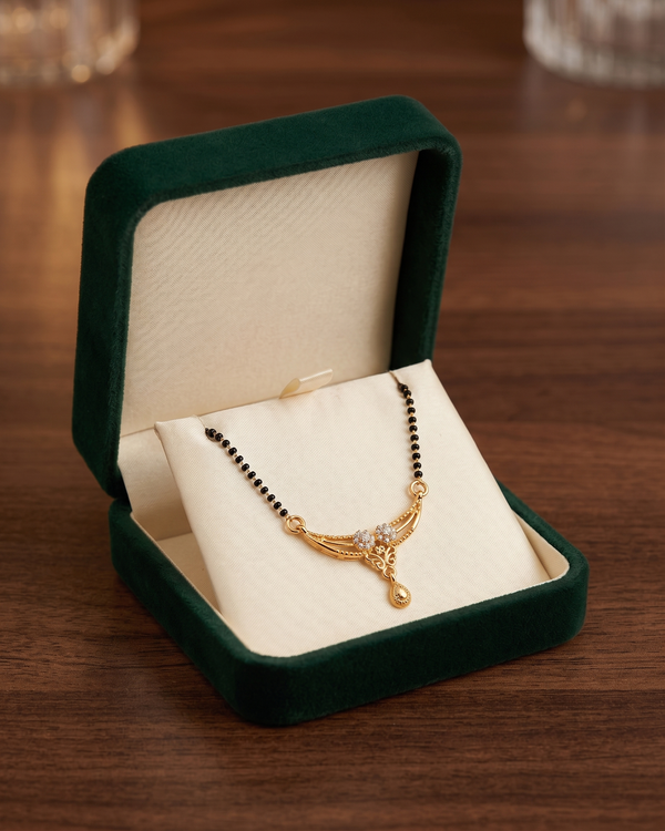 Gold-Plated Double-Layer Floral Mangalsutra (18K Gold Plated)