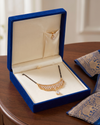 Gold-Plated CZ Crescent Mangalsutra (18K Gold Plated)