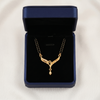 Gold Plated Double Layer Mangalsutra for Women with CZ Accents | Two Line Black Bead Chain Necklace for Daily Wear or Wedding Gift | Traditionally Designed Pendant