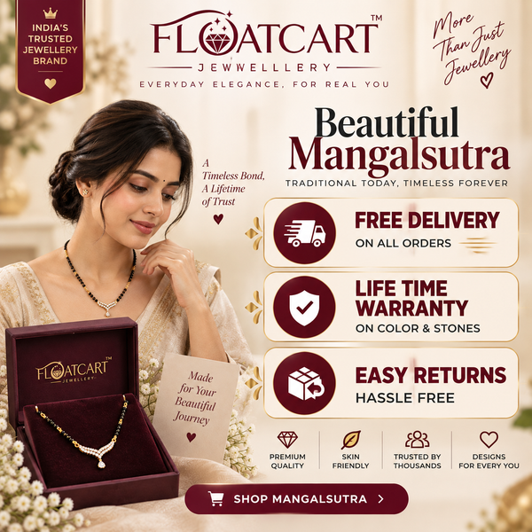 Gold-Plated Double-Layer AD Mangalsutra (18K Gold Plated)
