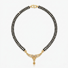 Gold Plated Double Layered Mangalsutra for Women | Traditional Black Seed Beads Chain with CZ Studded Floral Pendant | Ethnic Wedding & Daily Wear Jewellery