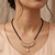 Traditional Gold Plated CZ Diamond Crescent Pendant Mangalsutra for Women | Single Line Black Beads Tanmaniya Necklace for Daily and Festive Wear
