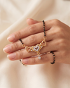 Gold-Plated Double-String Heart Mangalsutra (18K Gold Plated)