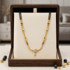 Elite Gold-Plated Double Layer Mangalsutra with American Diamond Crescent Pendant for Women | Traditional Daily Wear Tanmaniya