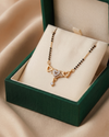 Gold-Plated Double-String Heart Mangalsutra (18K Gold Plated)