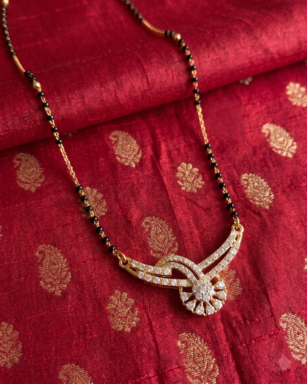 Gold-Plated Diamond Mangalsutra (18K Gold Plated)