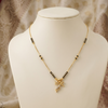 Gold Plated Mangalsutra for Women | Stylish CZ Diamond Studded Tanmaniya Necklace | Modern Daily Wear Black Bead Chain
