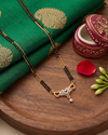 Gold-Plated Double-String Heart Mangalsutra (18K Gold Plated)