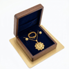 Elegant Gold-Plated Floral Pendant Necklace with Star-Shaped Stud Earrings - Traditional Jewellery Set for Women and Girls - Ethnic Sun Filigree Design for Weddings and Festivals