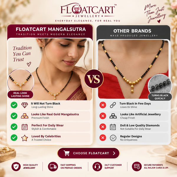 Gold-Plated Double-Layer AD Mangalsutra (18K Gold Plated)