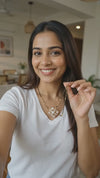Gold Plated CZ Stone Traditional Mangalsutra for Women | Stylish New Design Black Bead Tanmaniya Necklace | Ethnic Jewellery for Daily Wear
